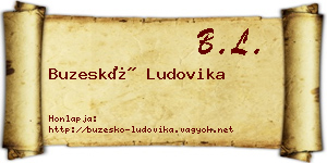 Buzeskó Ludovika névjegykártya